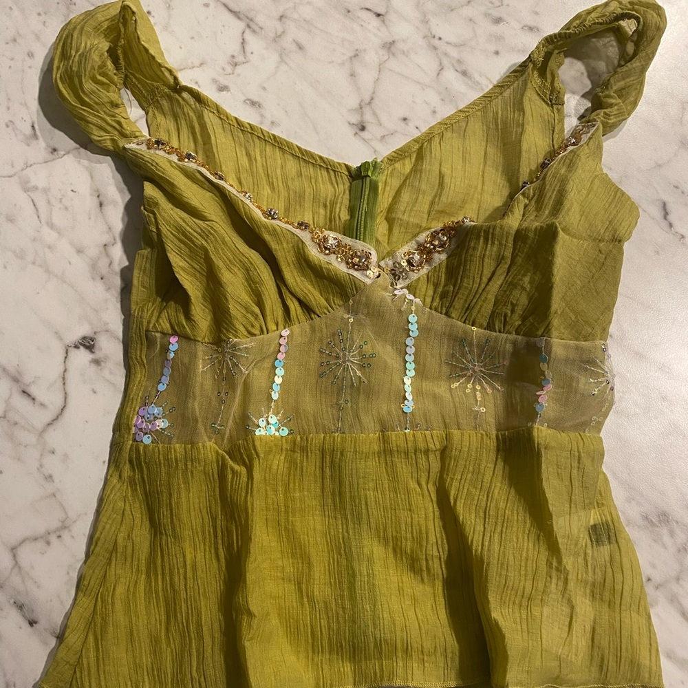 Elegant Olive Green Women's Top